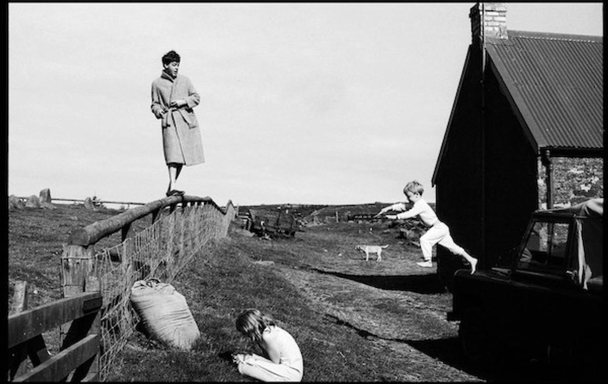 Photo of Paul, Stella and James taken in Scotland, 1982 by Linda McCartney