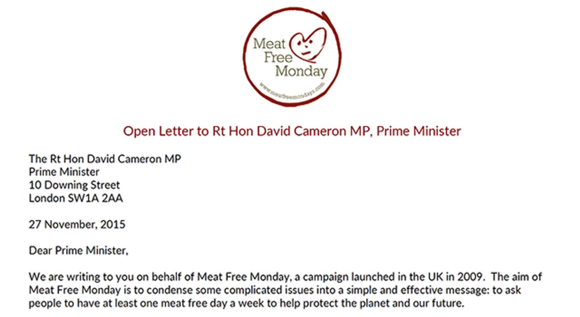 McCartney Family Ask UK PM to Raise Meat Reduction at COP21