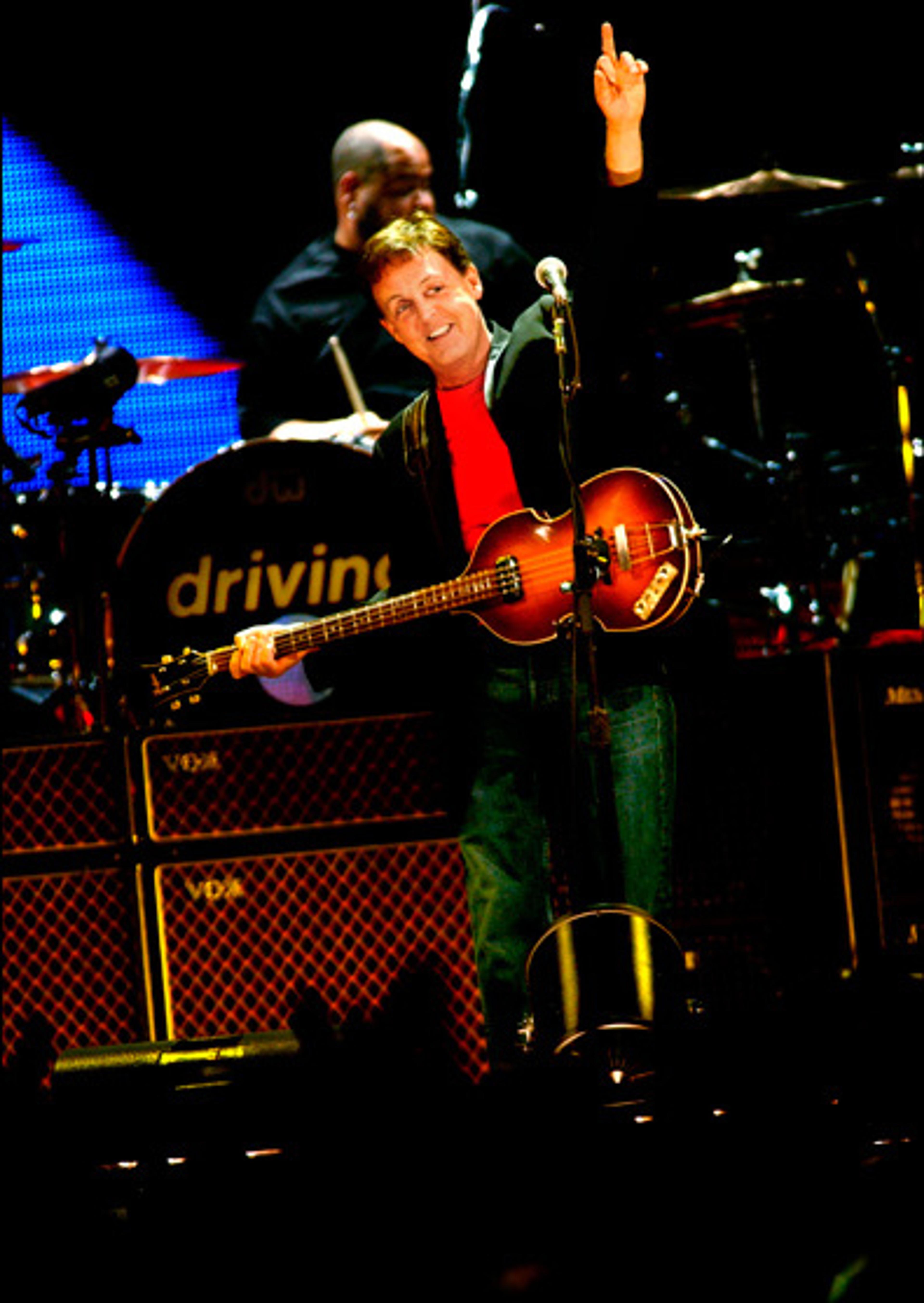 On stage at Las Vegas, MGM Grand, Driving USA Tour, 2002