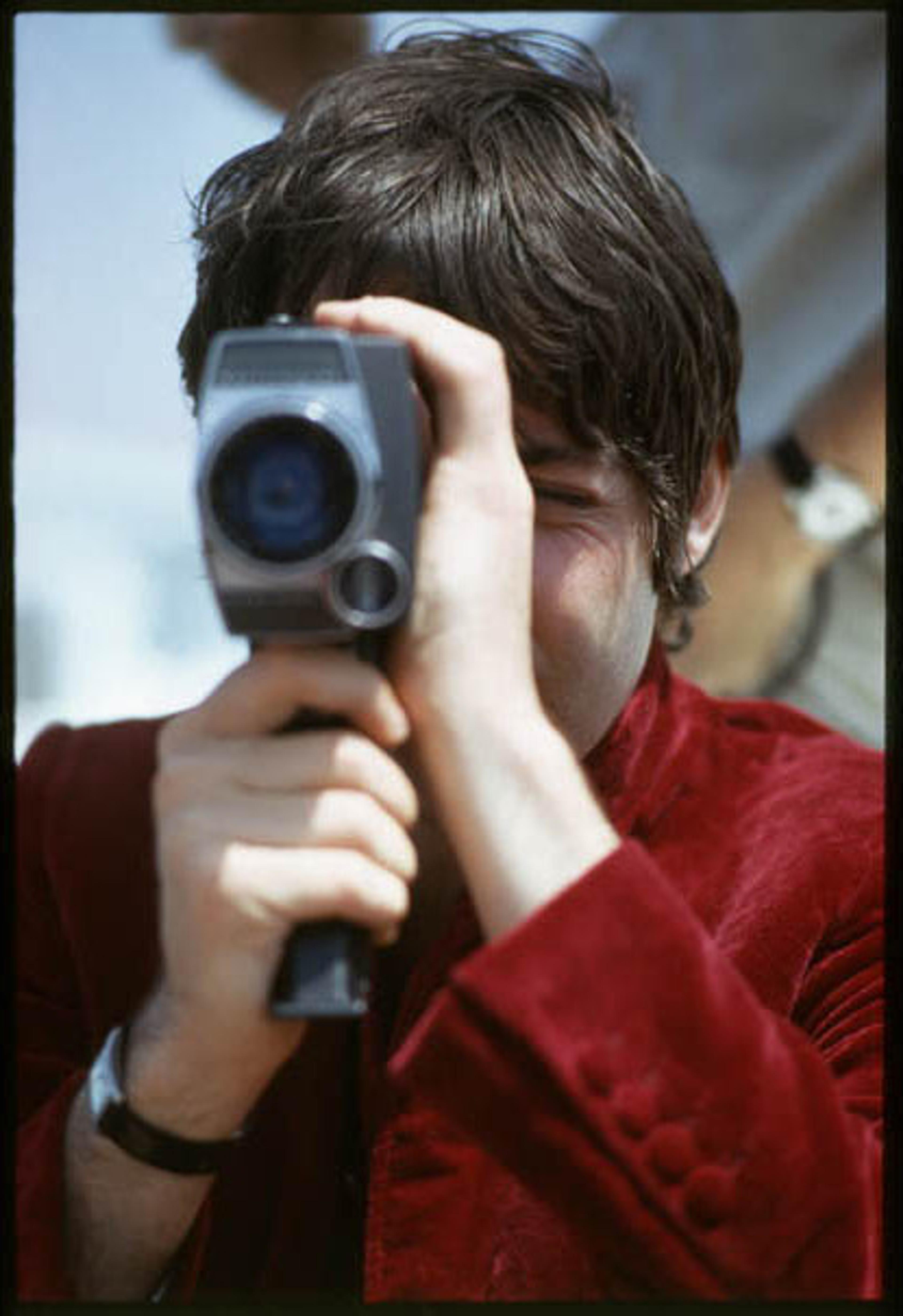 Shooting on Super 8, taken by Linda, Los Angeles, 1968