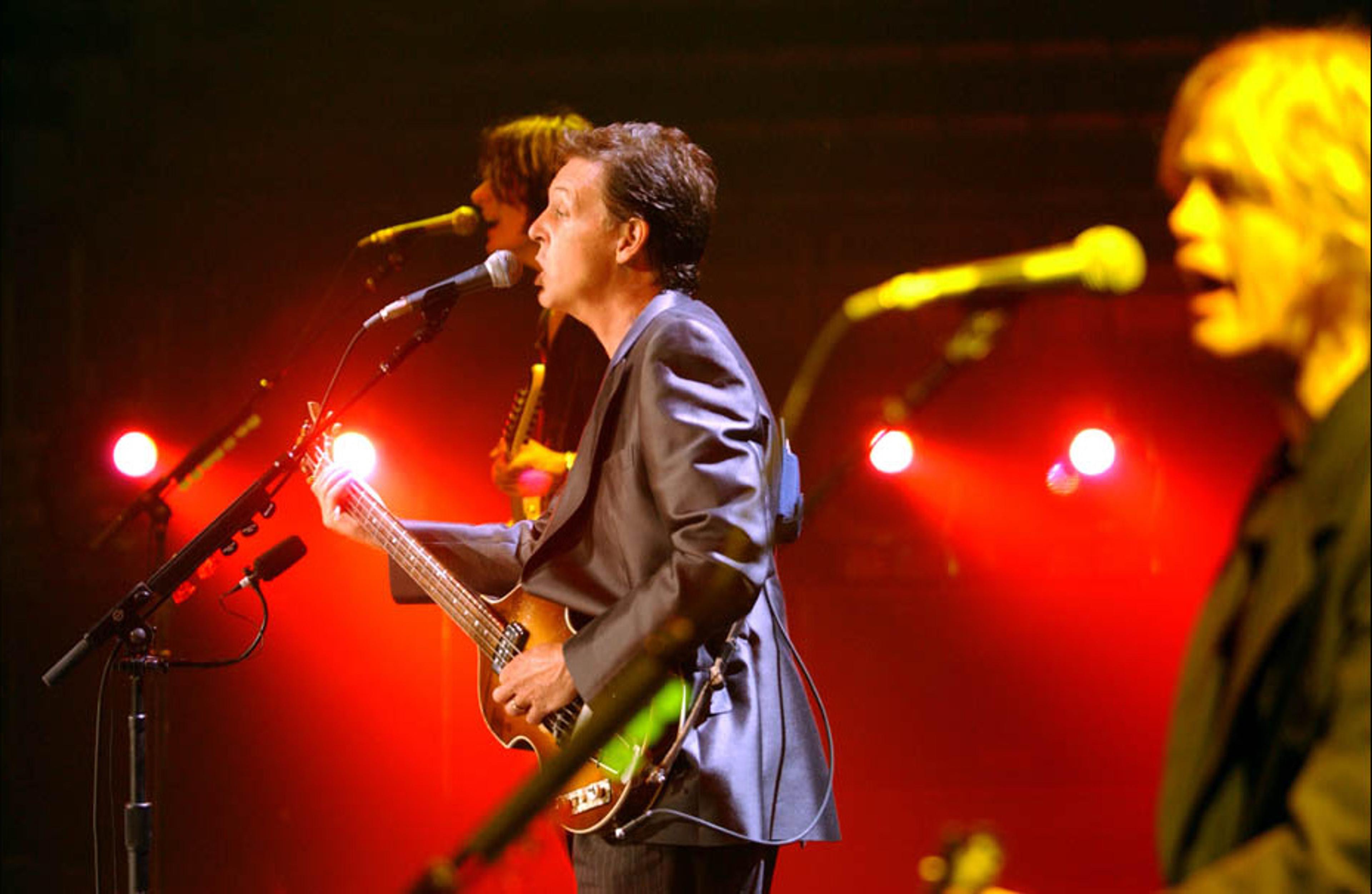 On stage at the Bradley Center, Milwaukee during the Back In The U.S. Tour, , 2002