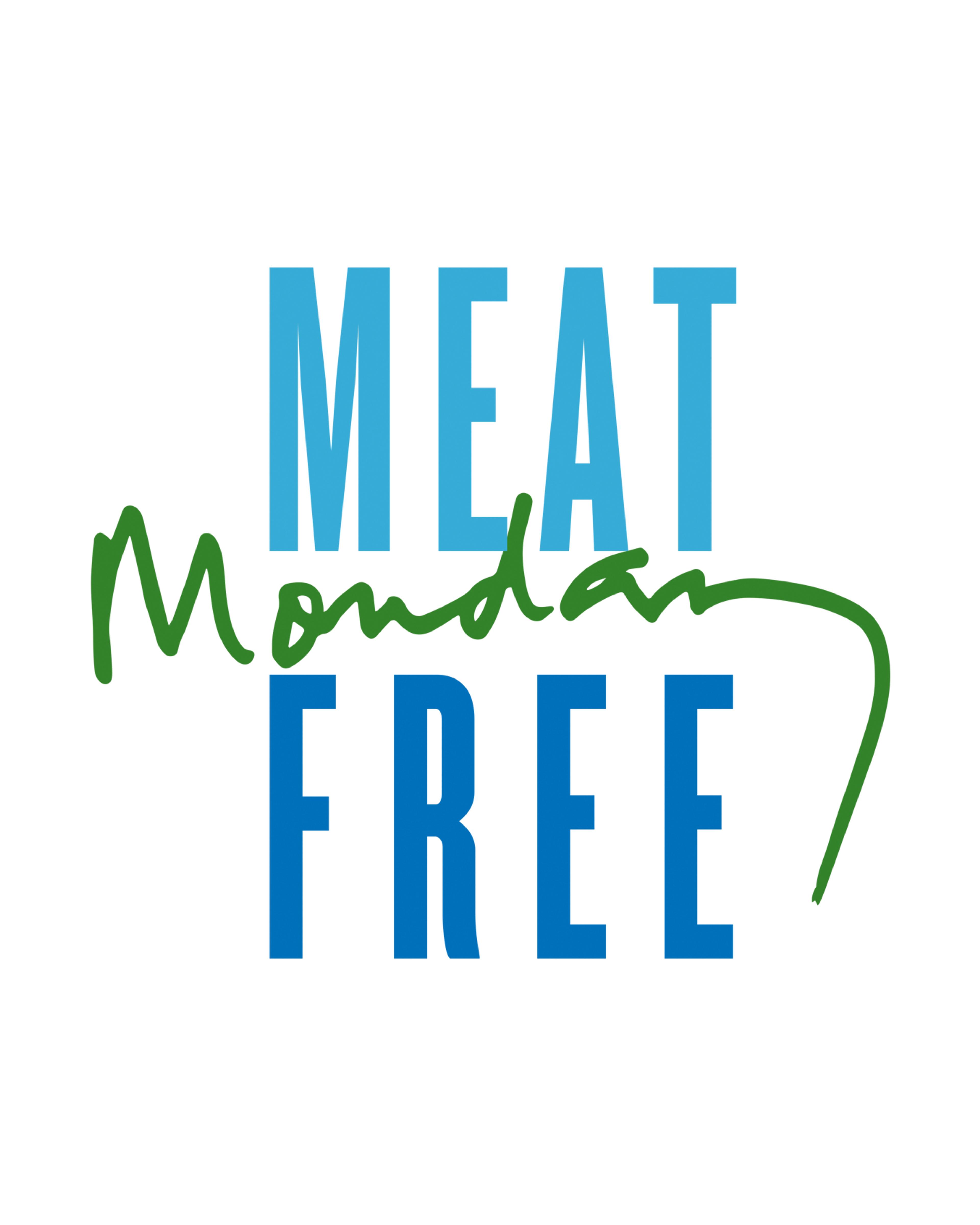 Blue and green Meat Free Monday logo