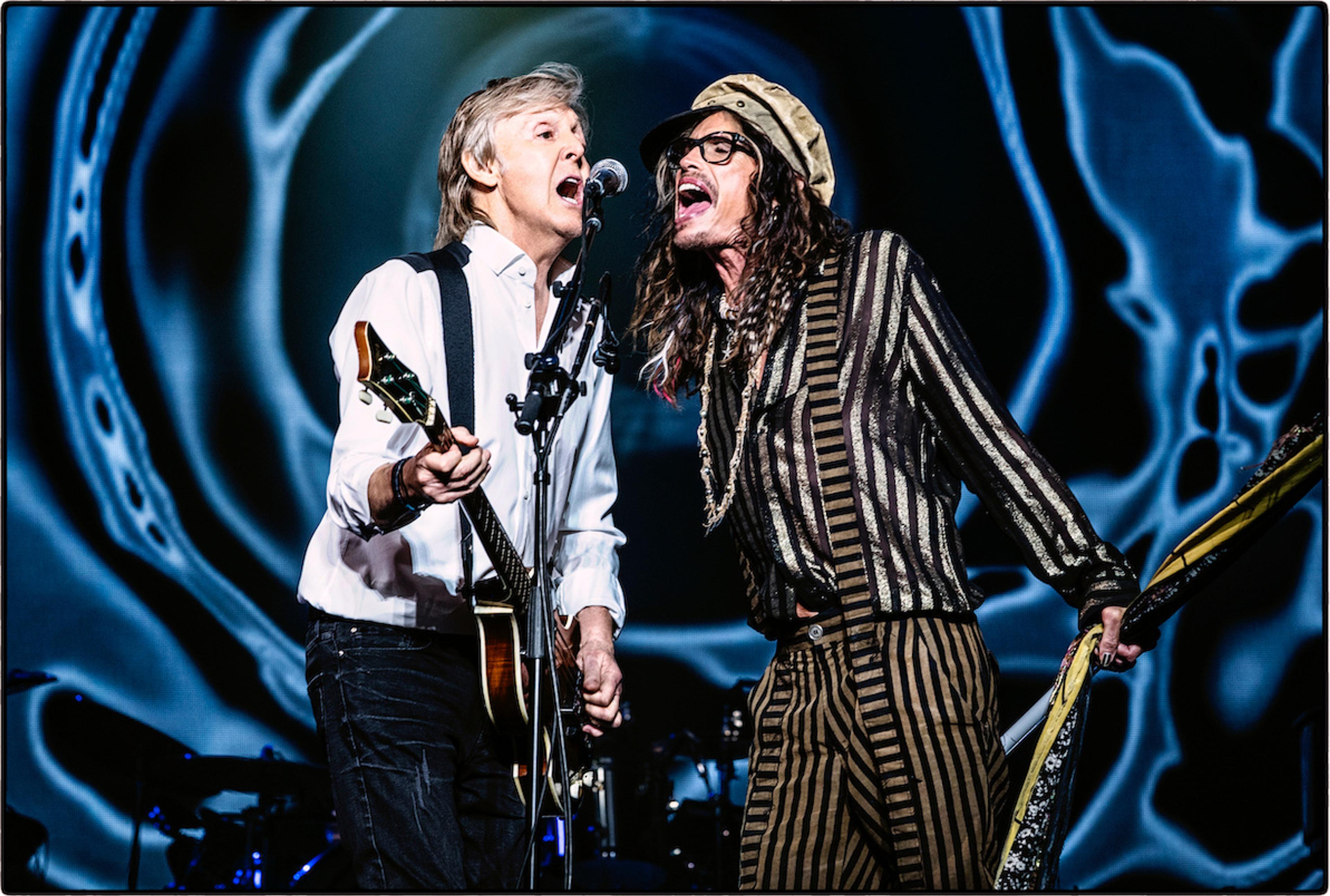 Paul performs with Steve Tyler during his Las Vegas show.