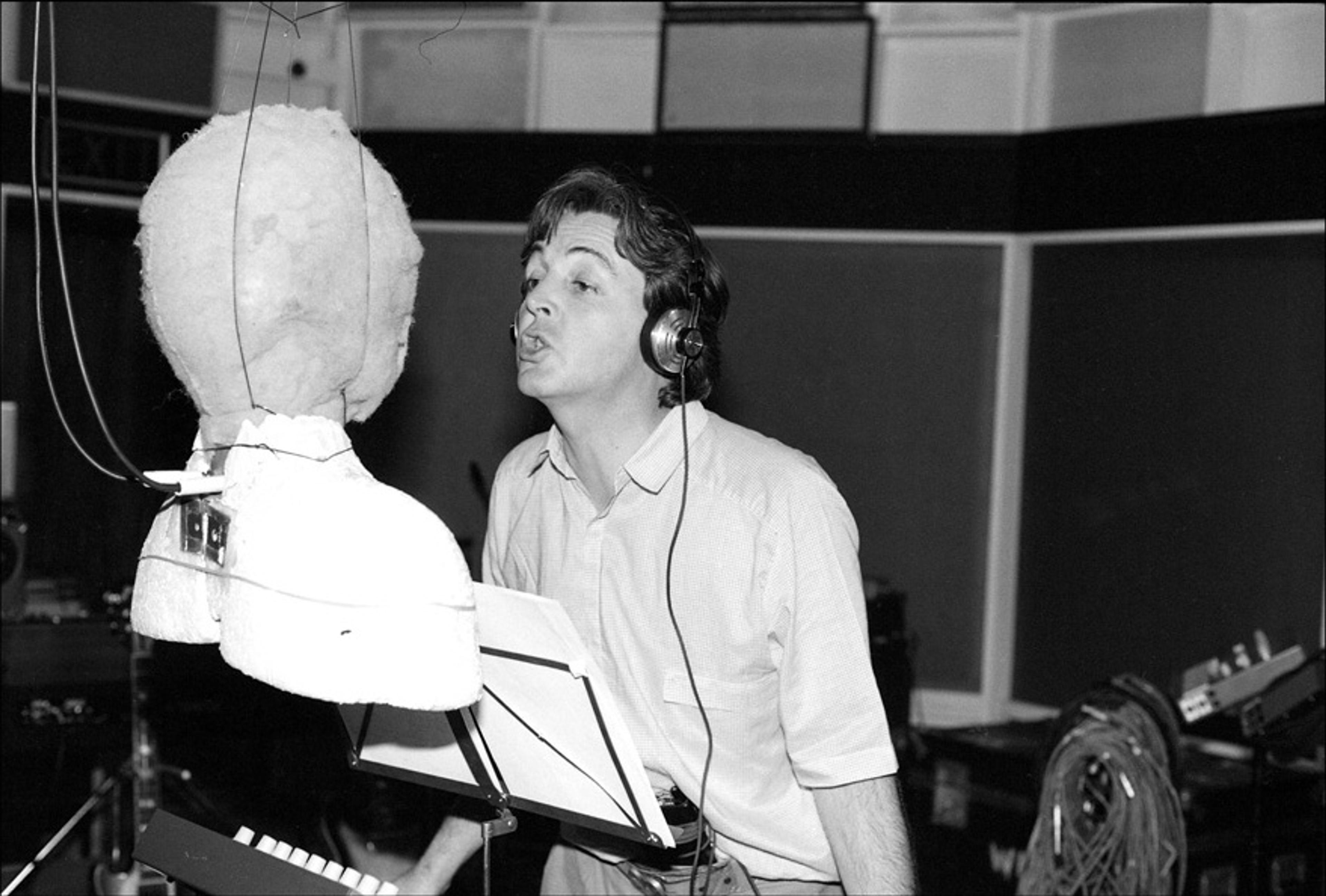 During 'Pipes Of Peace' recording, Air Studios, London, 1982