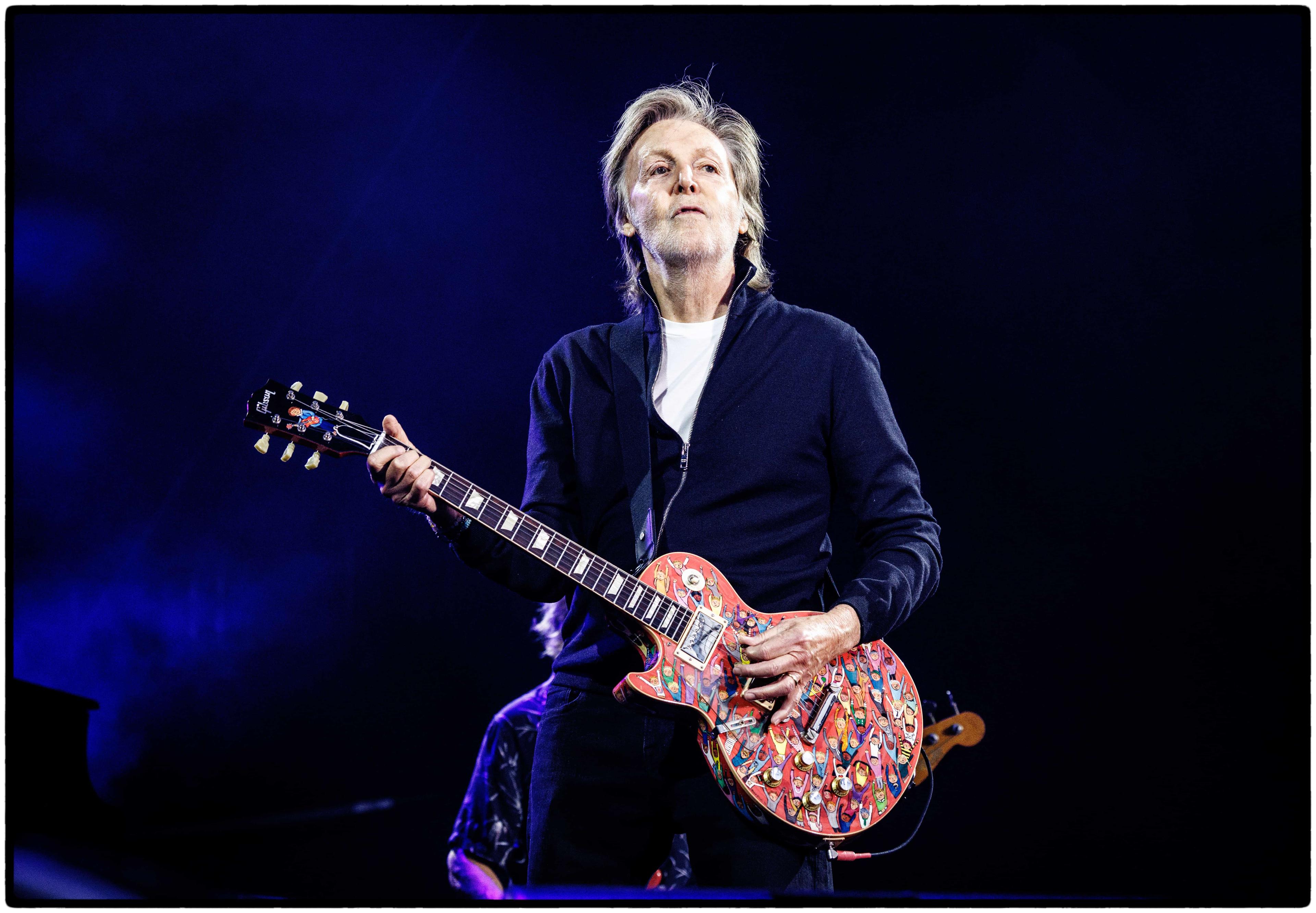 Paul on stage in Las Vegas, on the 2025 'Got Back' tour. Photo by MJ Kim