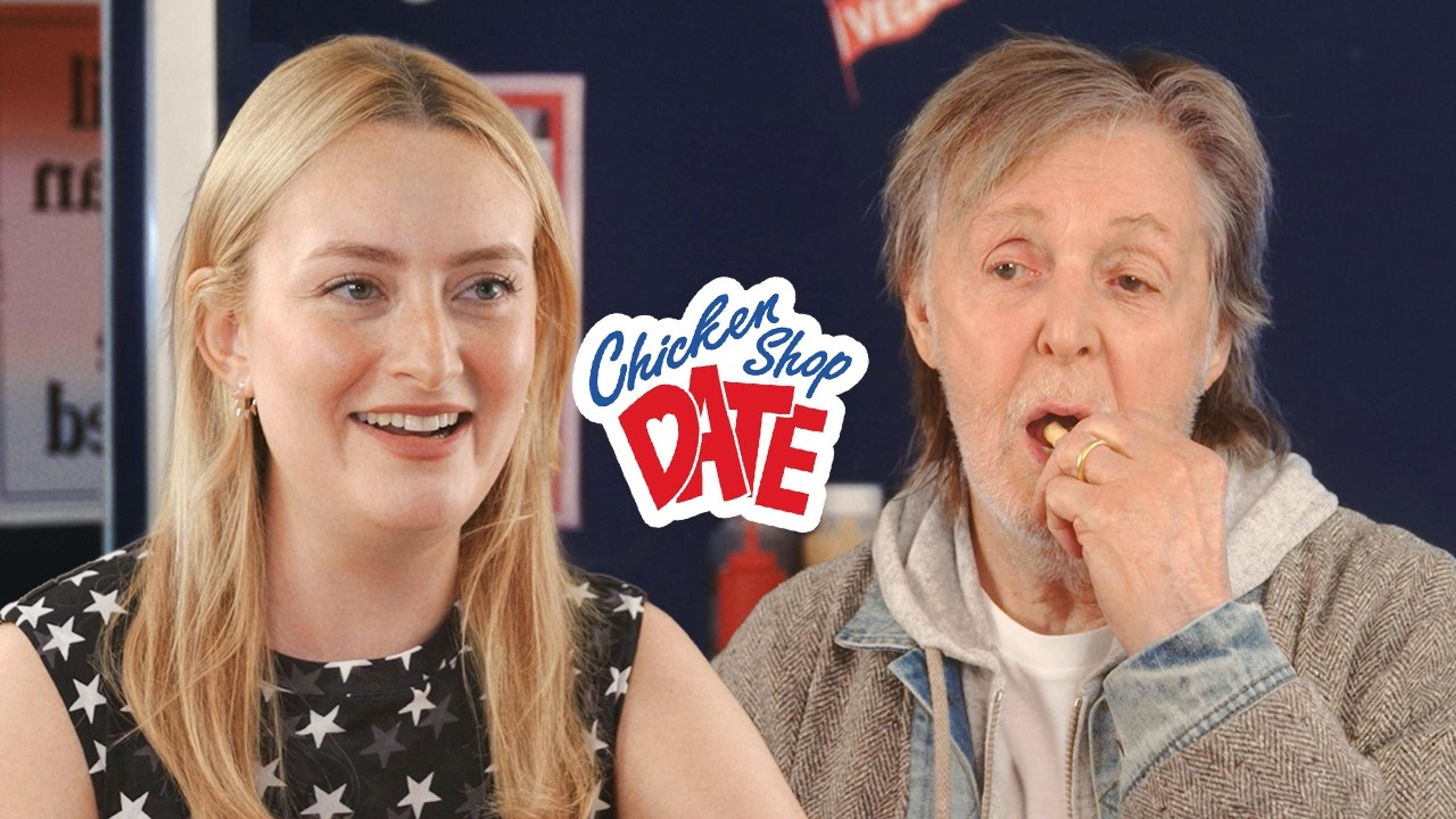Amelia Dimoldenberg and Paul McCartney on Chicken Shop Date