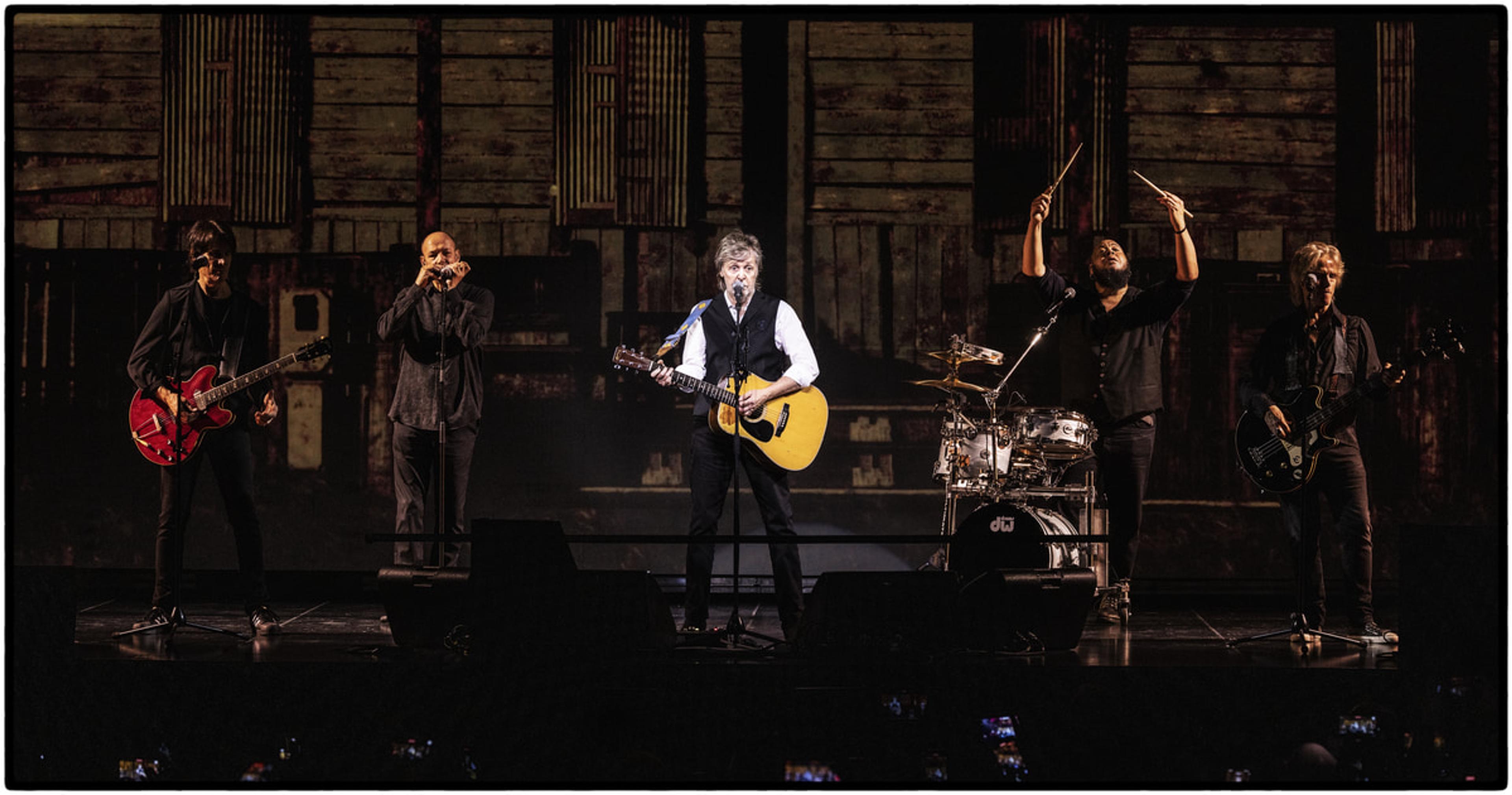 Paul and the band on stage during the GOT BACK Tour. Hollywood, Florida 2022