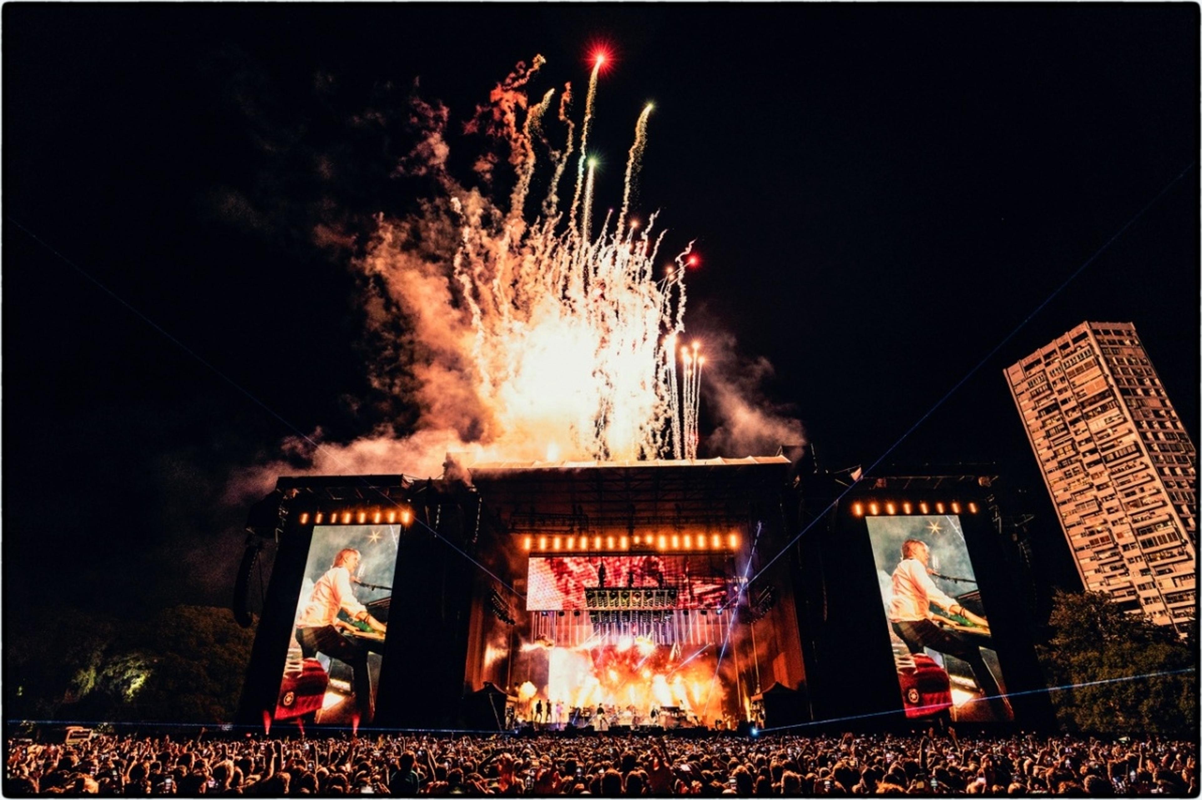 Paul performing in Argentina