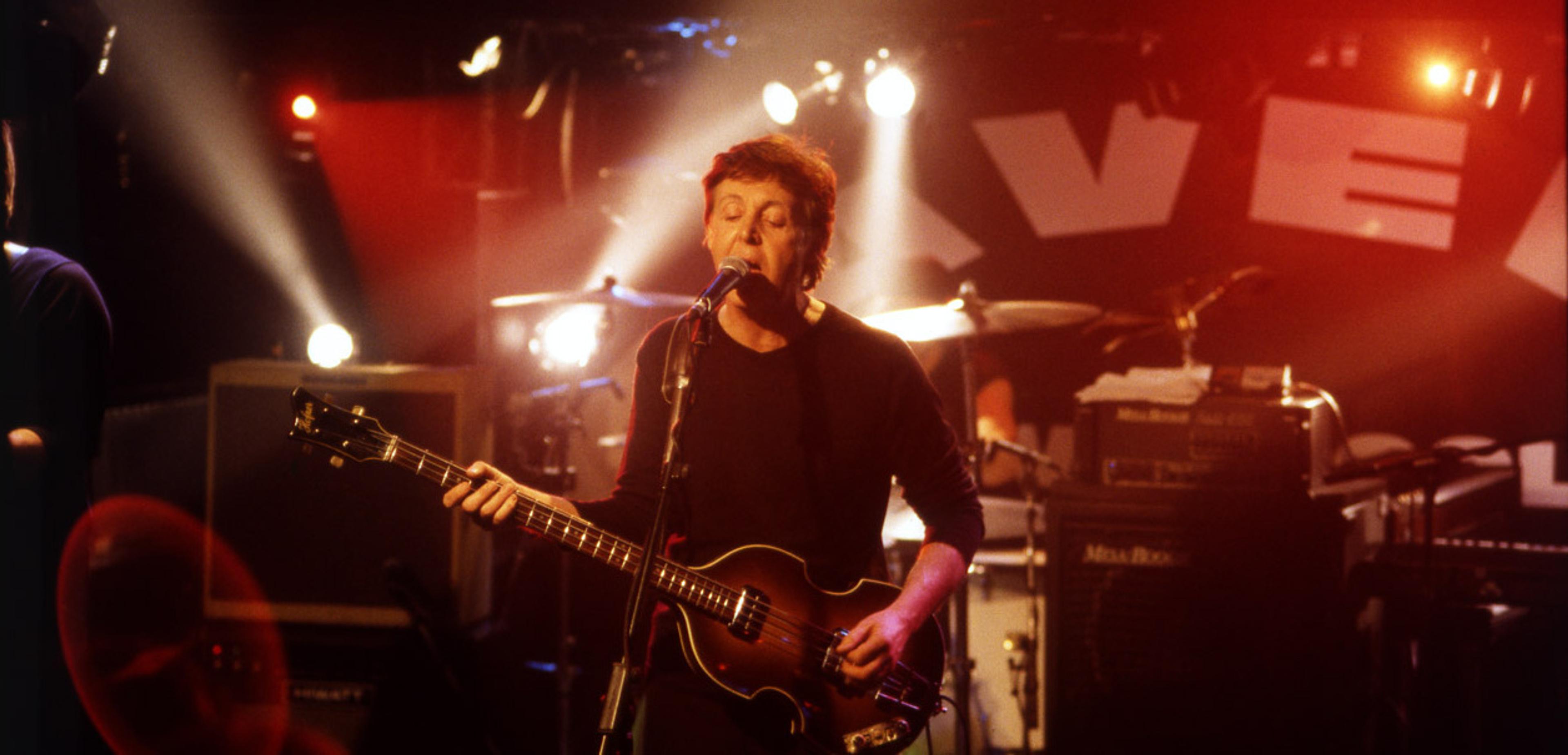 Paul playing at the Cavern Club, Liverpool, 1999
