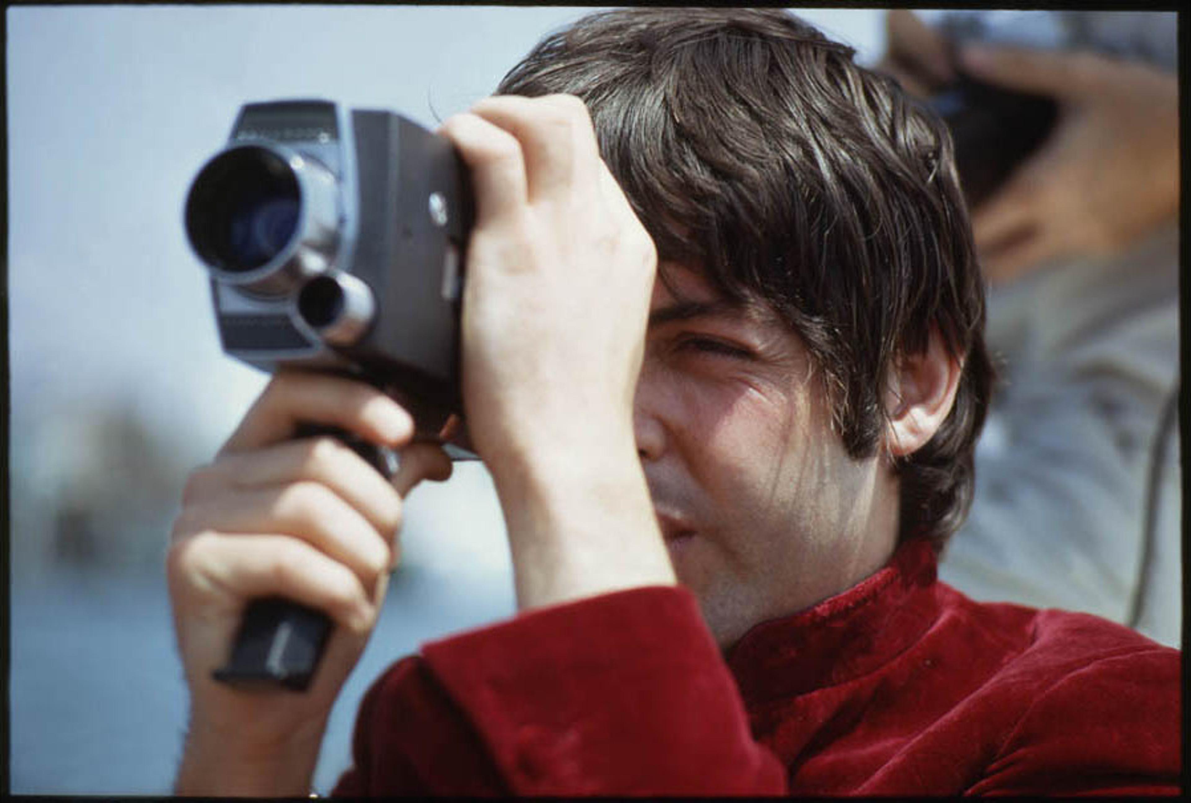 Shooting on Super 8, taken by Linda, Los Angeles, 1968