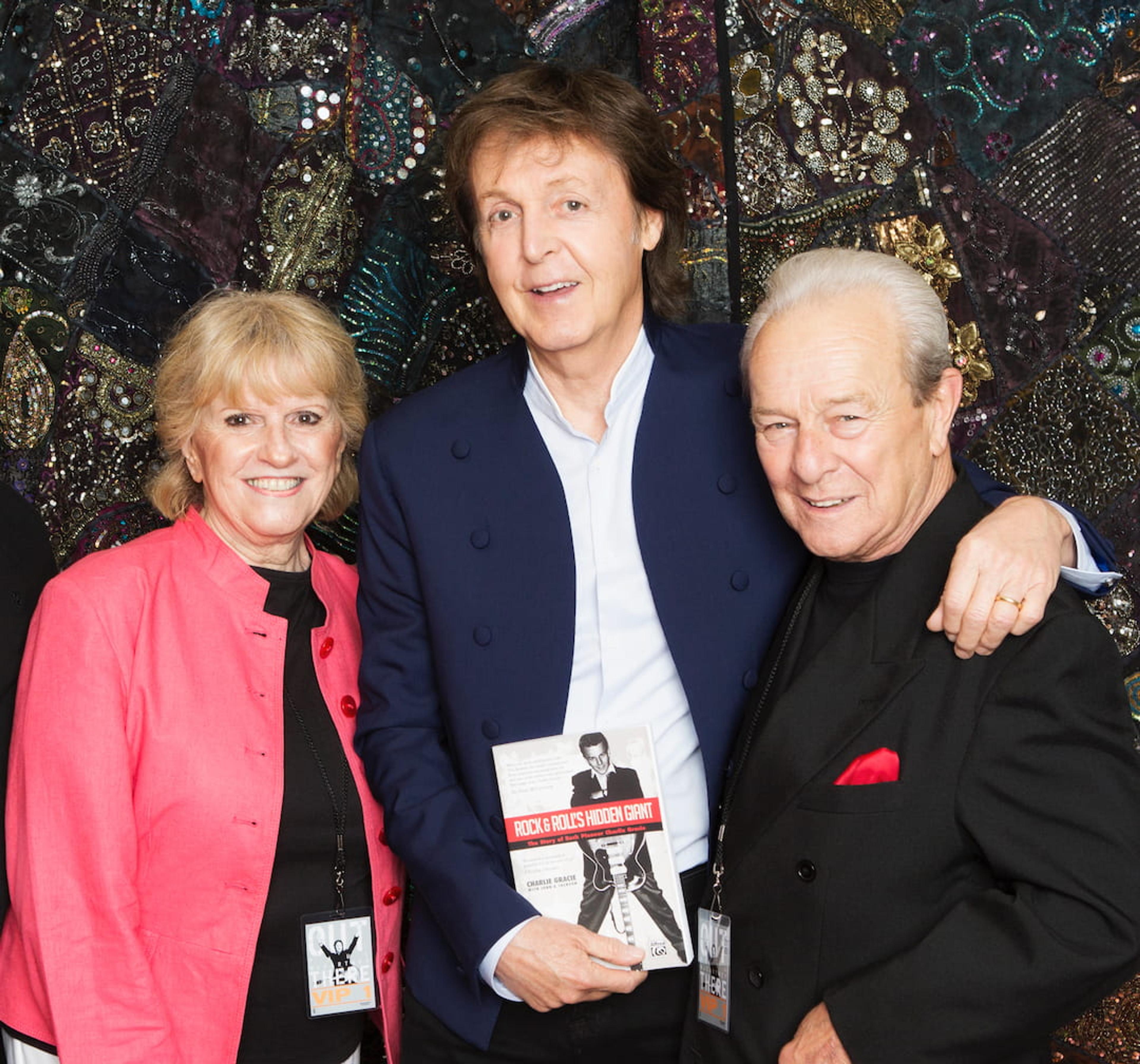 Photo of Paul and Charlie Gracie backstage on Paul's tour