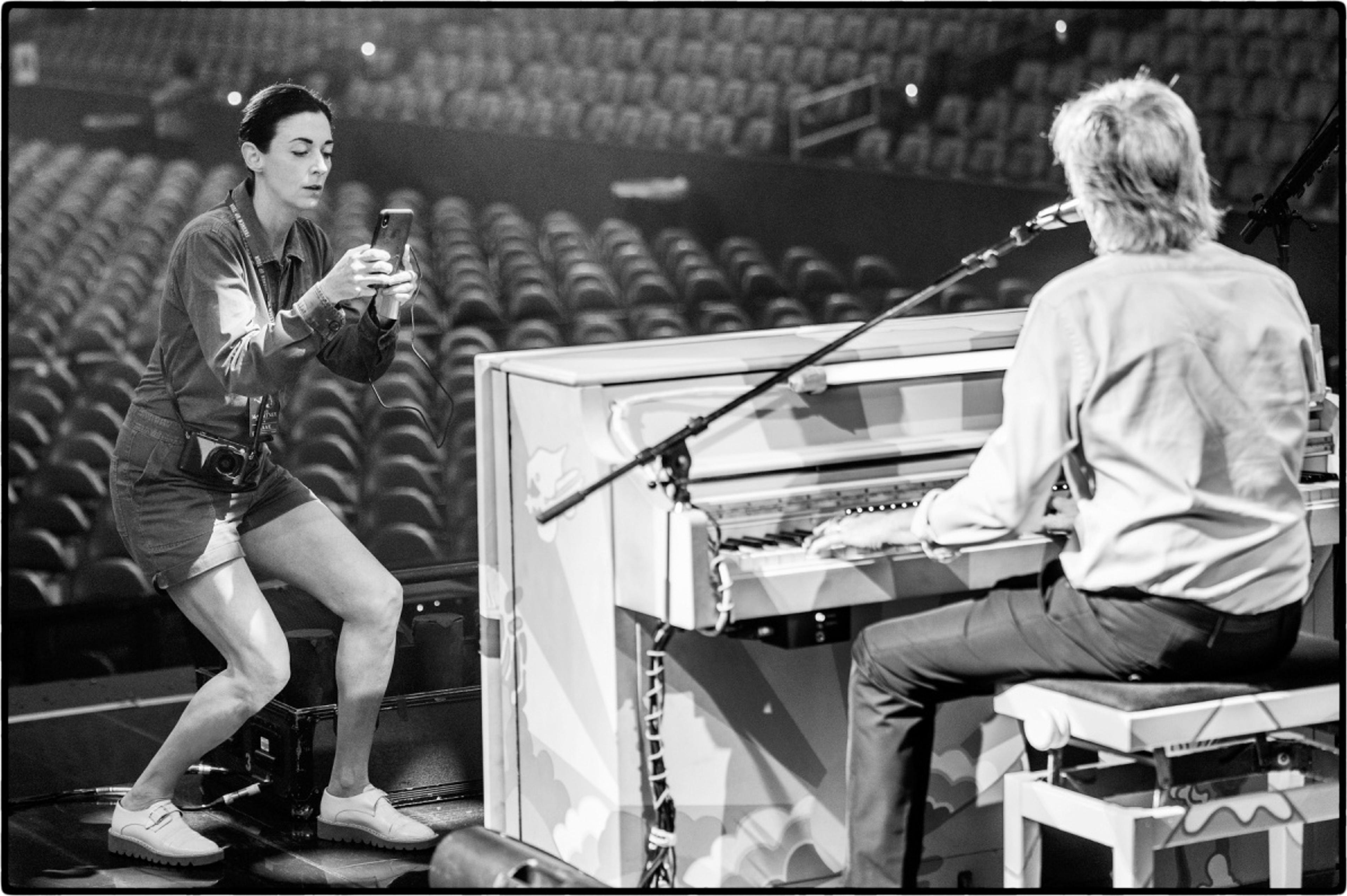 Mary McCartney films her dad during his New Orleans sound check as a part of her Instagram takeover.