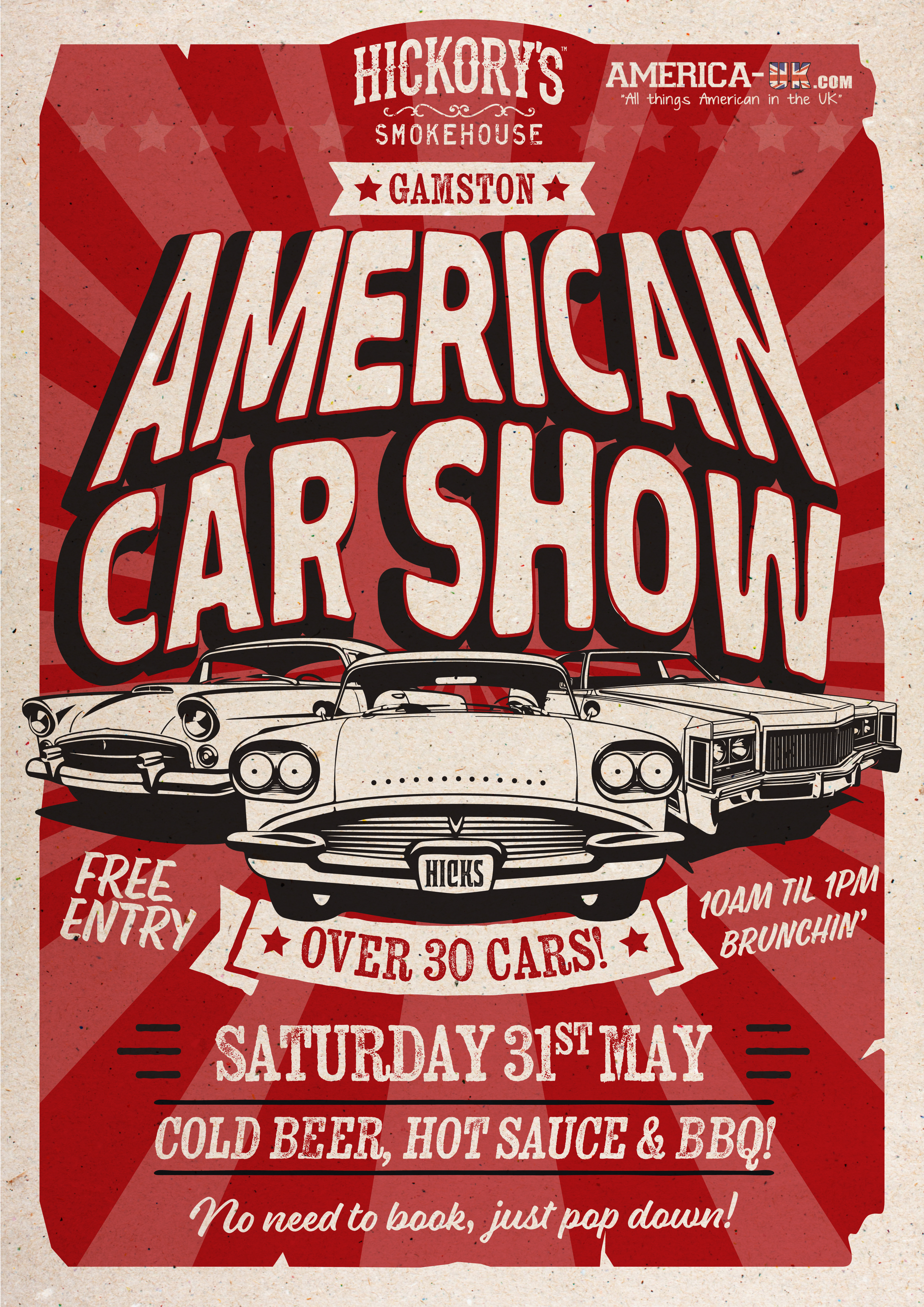 America Uk story about Hickory's Smokehouse Gamston American Car Brunch