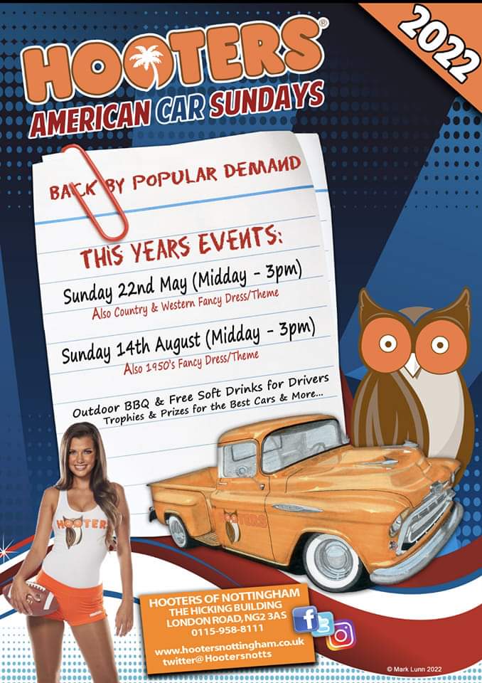 America Uk story about Hooters of Nottingham American Car Events