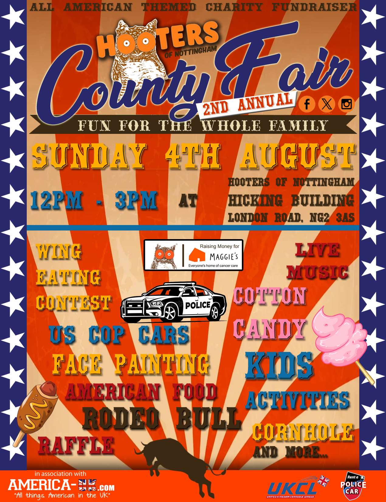 America Uk story about Hooters of Nottingham County Fair - Sunday 4th August 