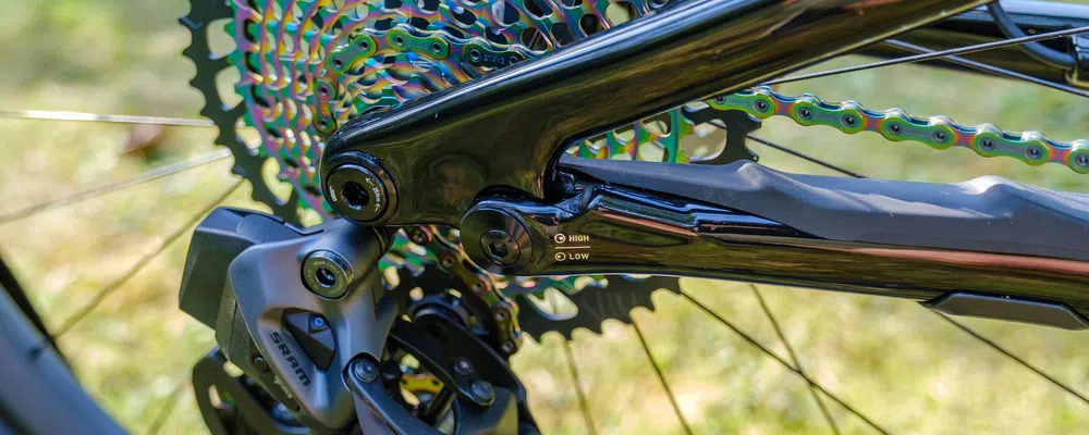 bolts on a mountain bike frame