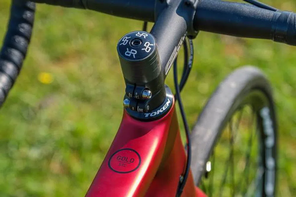 close up of a bike headset