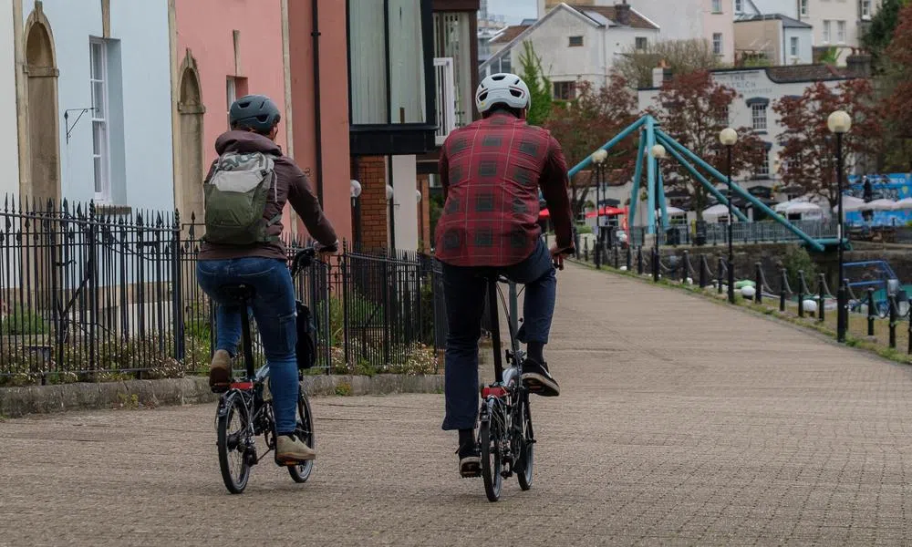 Brompton folding bikes ride away