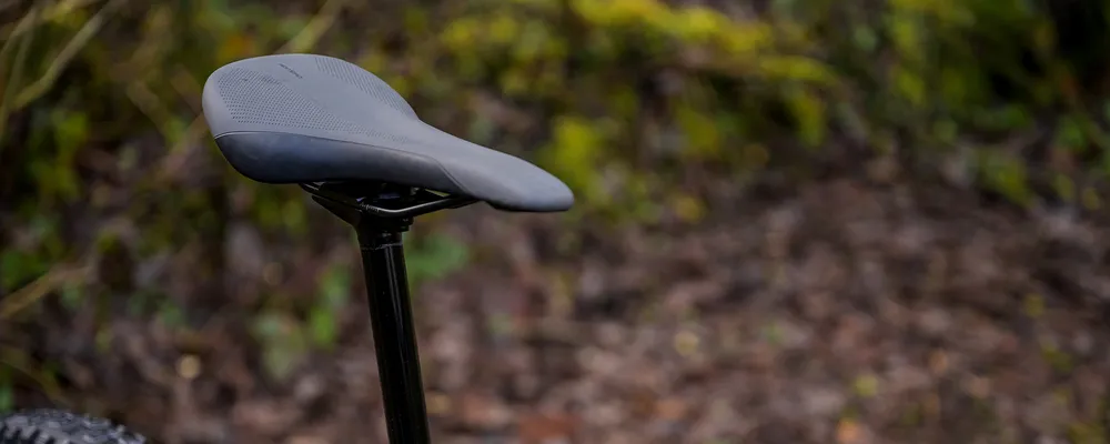 close up of a bicycle saddle