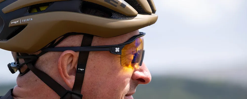 gravel Cyclist wearing sungod cycling glasses
