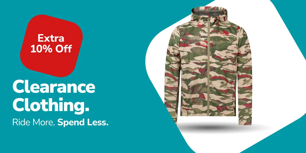 Extra 10% Off Clearance Clothing: Ride More. Spend Less.