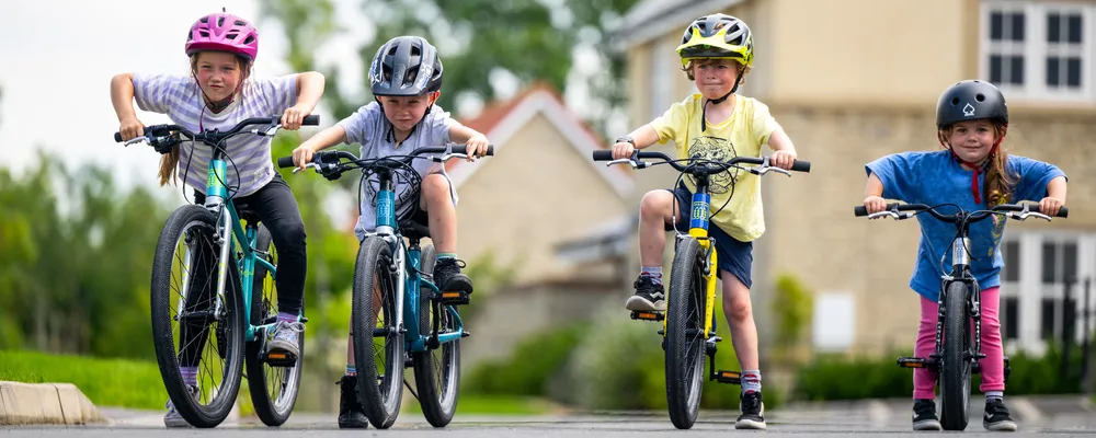 Kids getting ready to ride