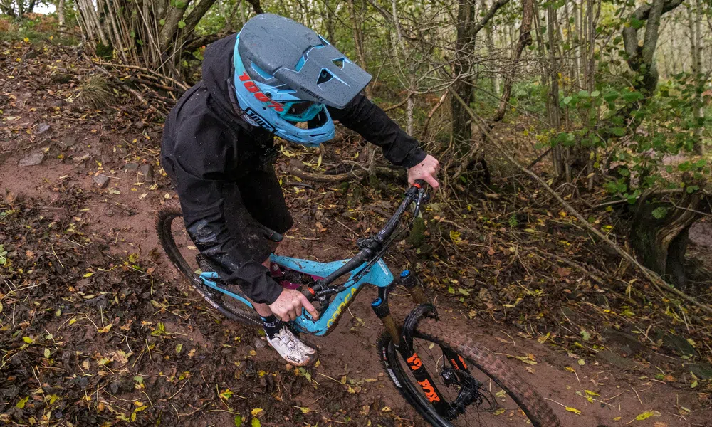 MTB rider on an orbea wear spd pedals