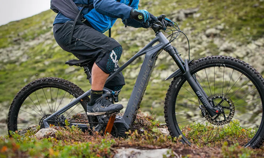 e-bike on mountain terrain magura brakes