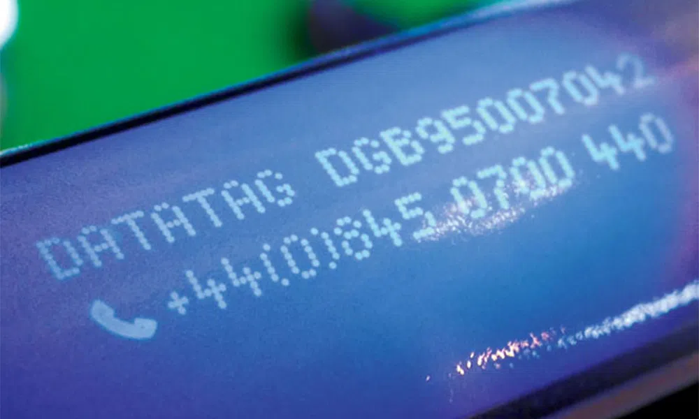 datatag security marking system under UV light