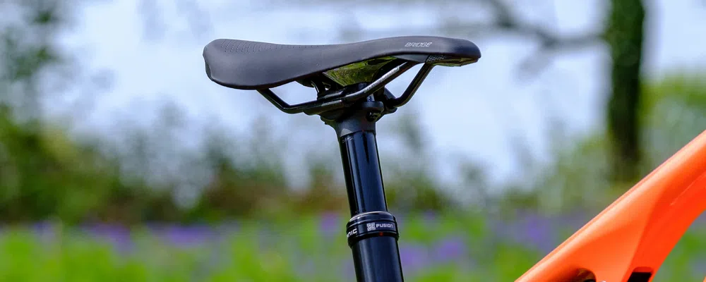 close up of a bicycle saddle