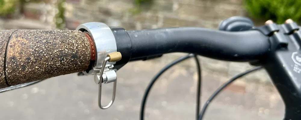 Bike bell on a hybrid bike