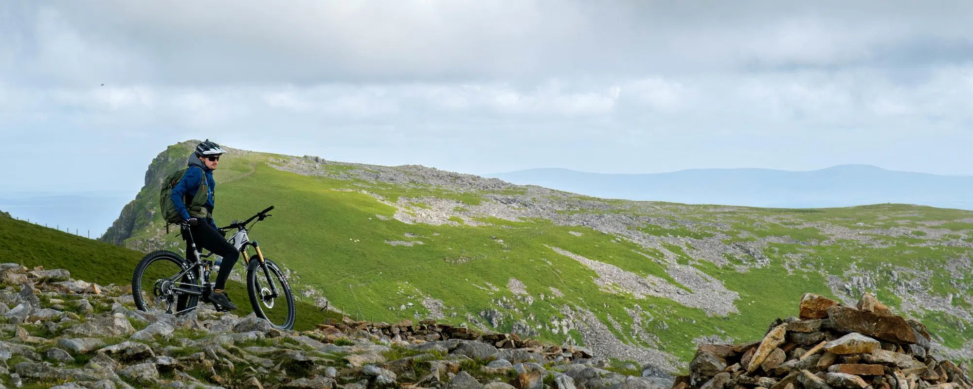 mountain biker in the mountains 