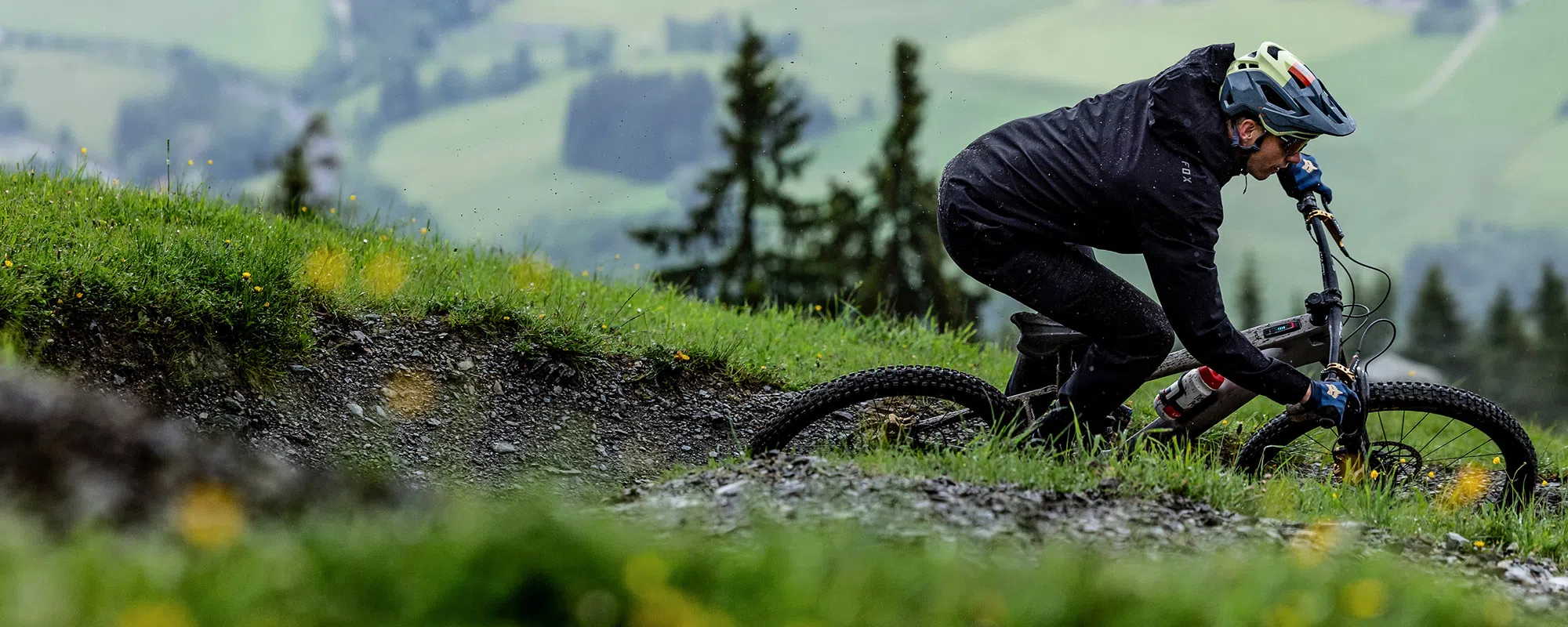 Greg Minnaar riding his Norco e-bike