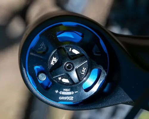 GripX2 damper adjustment dials on Fox Podium Fork