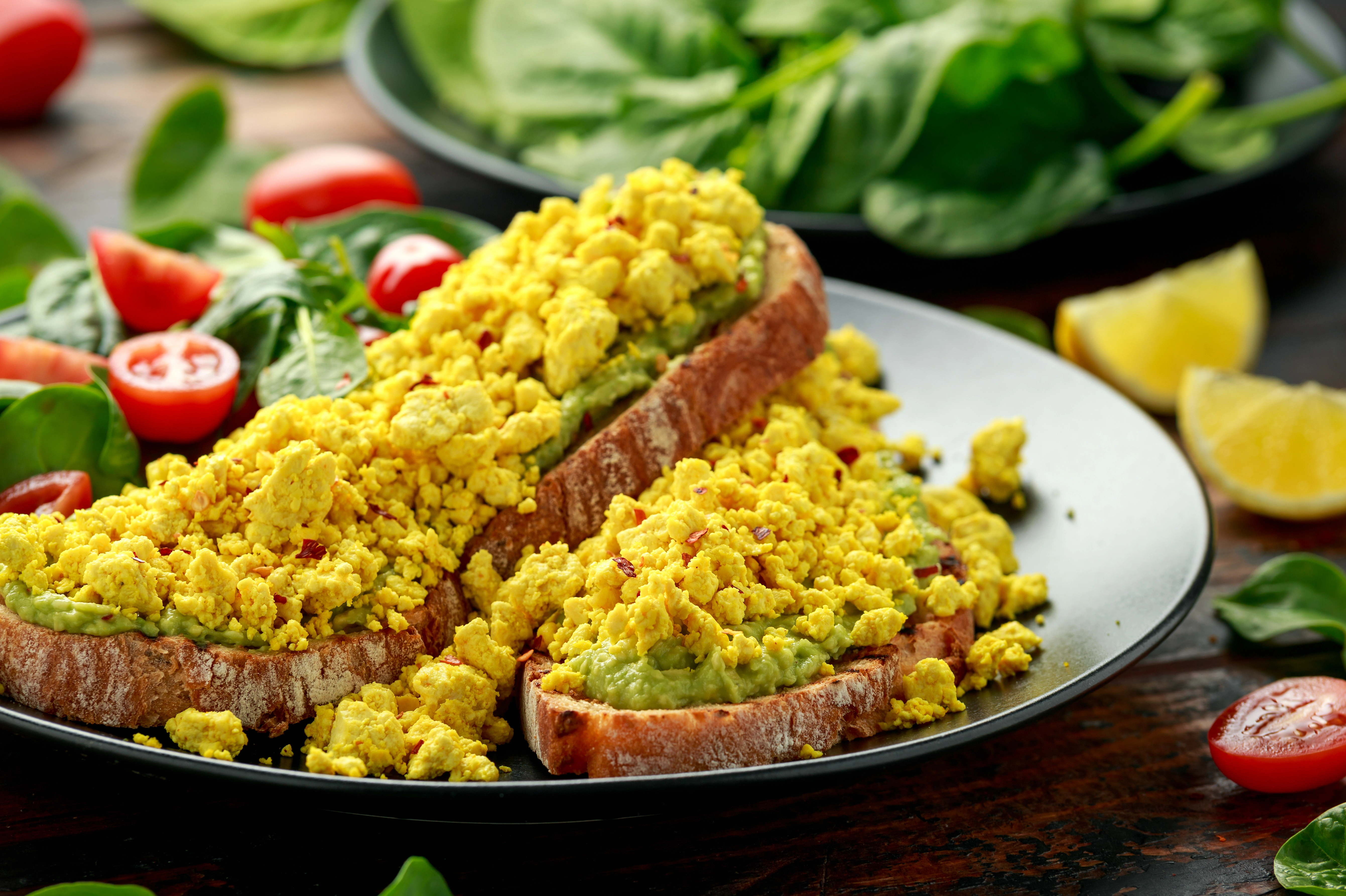 Tofu scramble with black salt