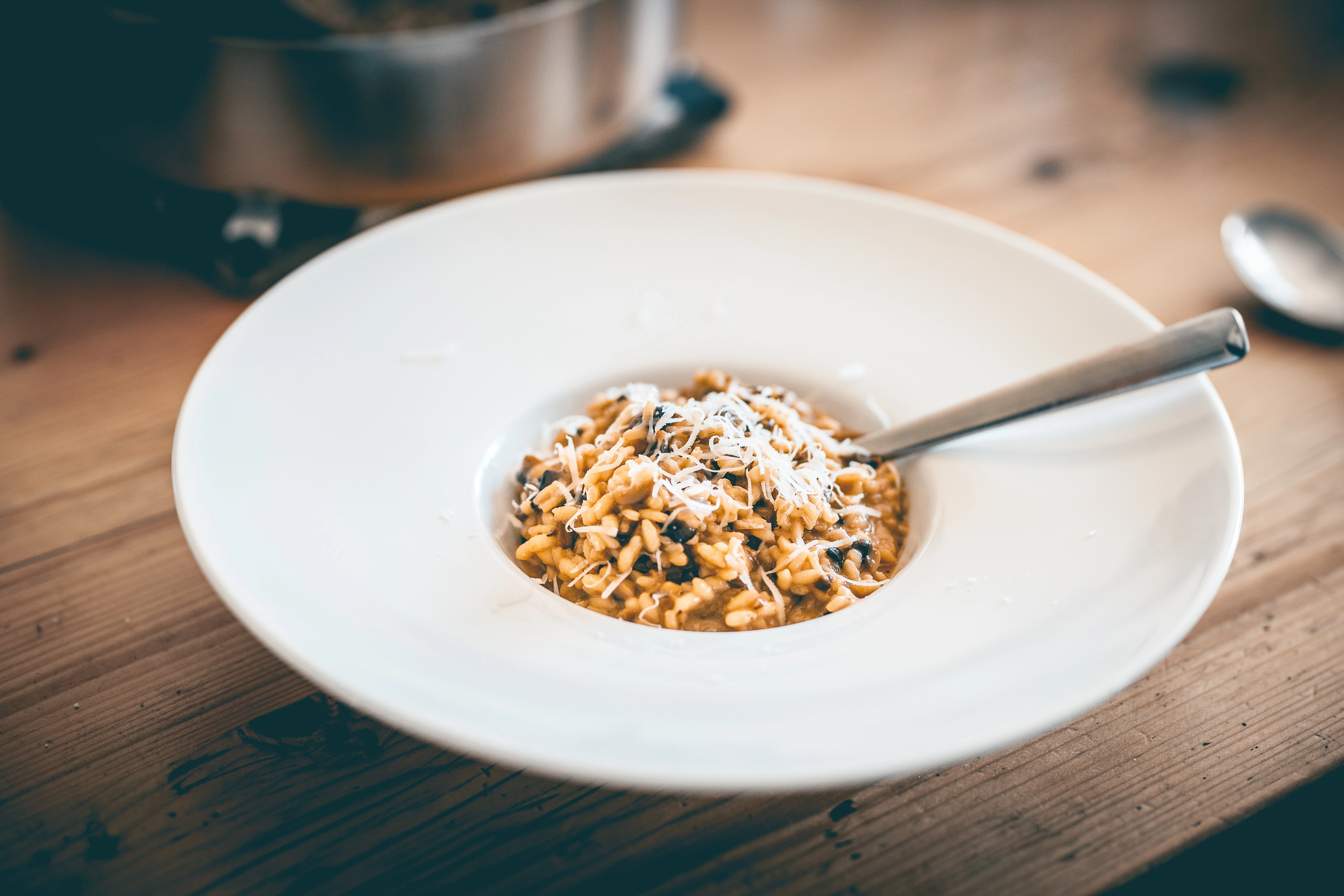 homemade mushroom risotto 