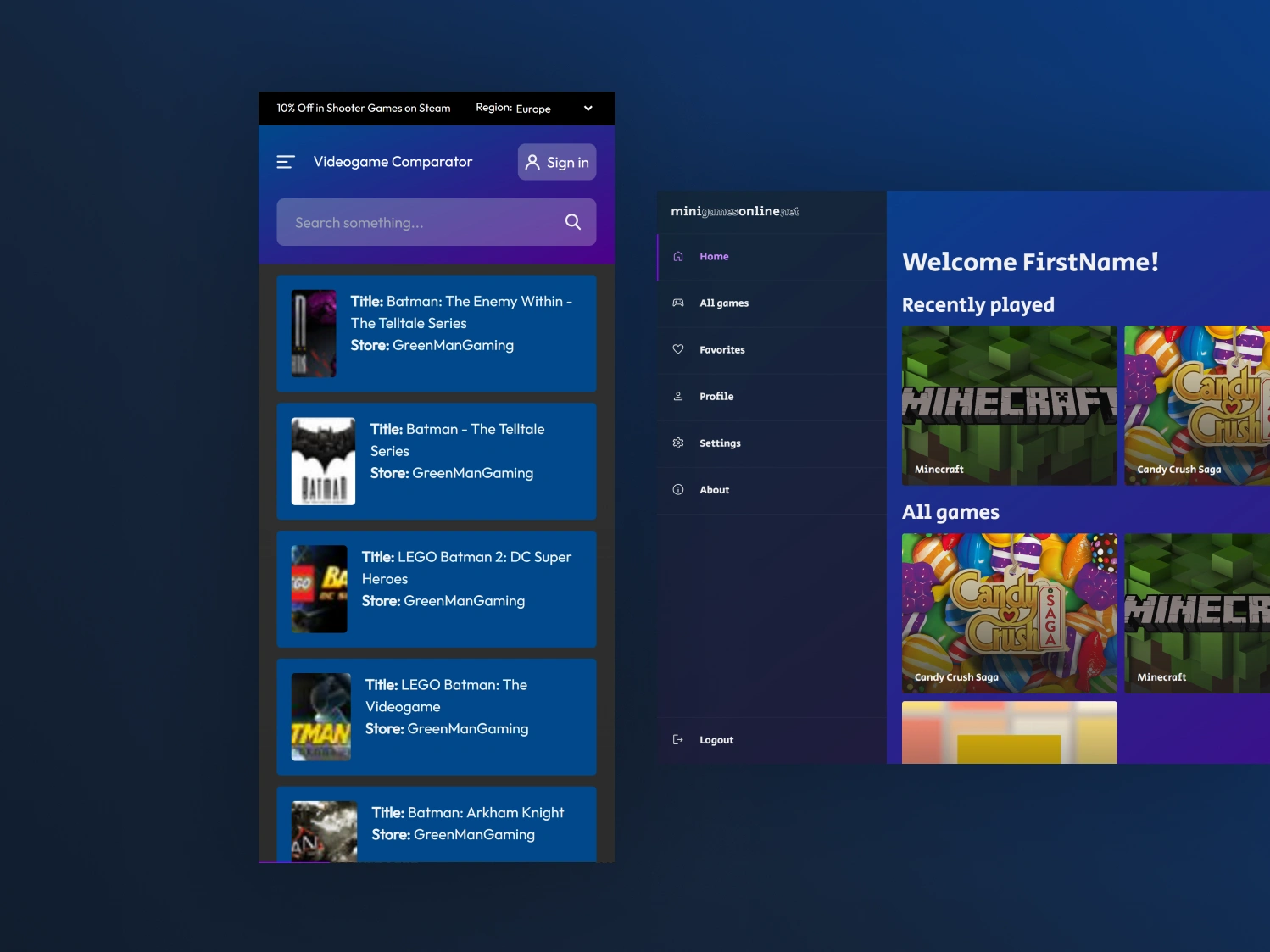 Online Mini Games Platform project thumbnail