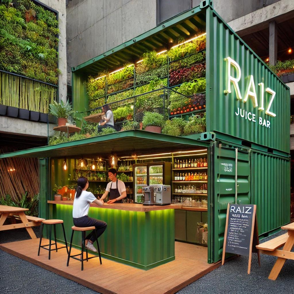 Picture of an impression of vertical farm from Raiz at a hotel