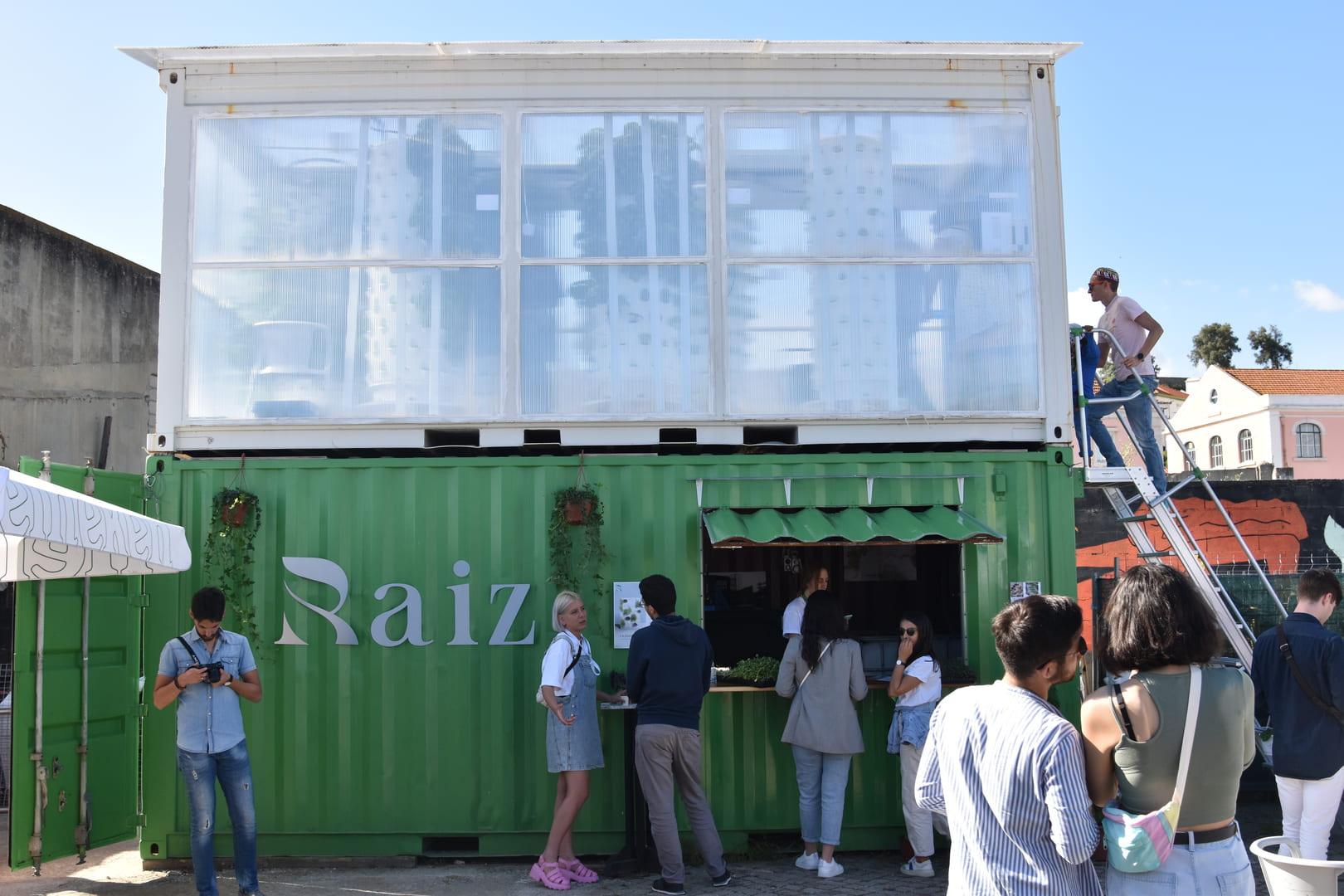 Picture of vertical farm container Raiz in Lisbon, Portugal