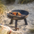 cosy garden black fire pit