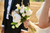 Married couple with bride holding a bouquet