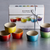 rainbow coloured bowls from le creuset