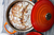 Round orange Le Creuset 