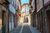 an empty town in guimaraes during the day