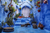 an enchanted blue room with plant decor 