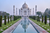 tourists visiting the taj mahal