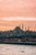 the blue mosque in istanbul during a sunset