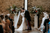 bride and groom kiss during civil ceremony