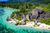La Digue beach at honeymoon destination in September, Seychelles