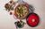Food in a red le Creuset cast iron casserole dish 